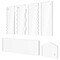 Cake Scraper 6 Pieces Clear Acrylic Icing Smoother Decorating Comb Scrapers Set, Pastry Cutter for Mousse Butter Cream Decoration, 11 Patterns Different Stripes for Cakes Edges, Kitchen Baking Tool